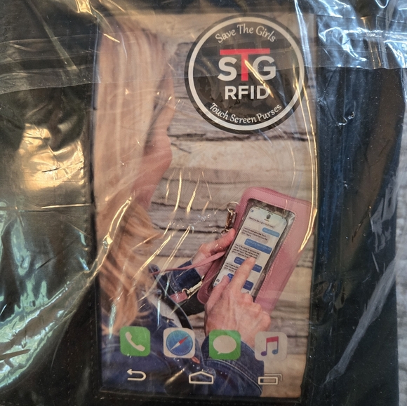 Save The Girls NWT Touch Screen Purse Black - Picture 7 of 8